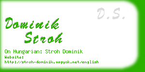 dominik stroh business card